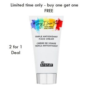 Dr Brandt Triple Antioxidant Face Cream 1.7oz Say I Love You Pride Edition x2